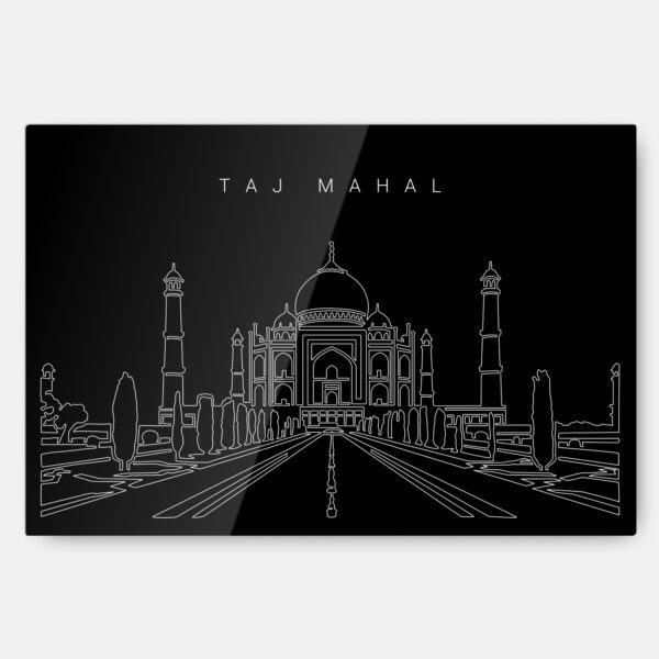 Taj Mahal Palace Metal Print Wall Art - Main - Dark