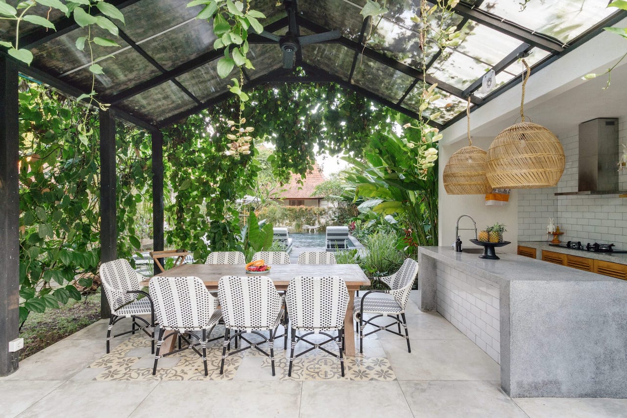 home outdoor oasis ideas backyard kitchen