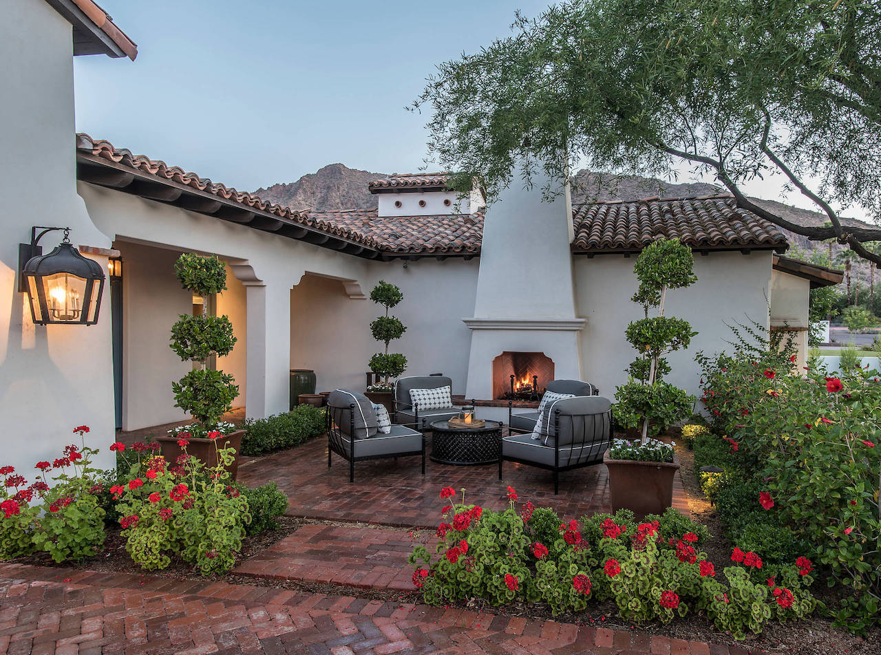 modern spanish style homes interior design colonial courtyard