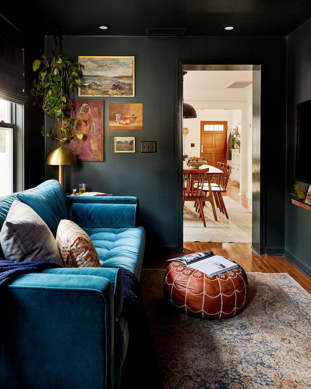 unexpected color combinations interior design home blue orange living room