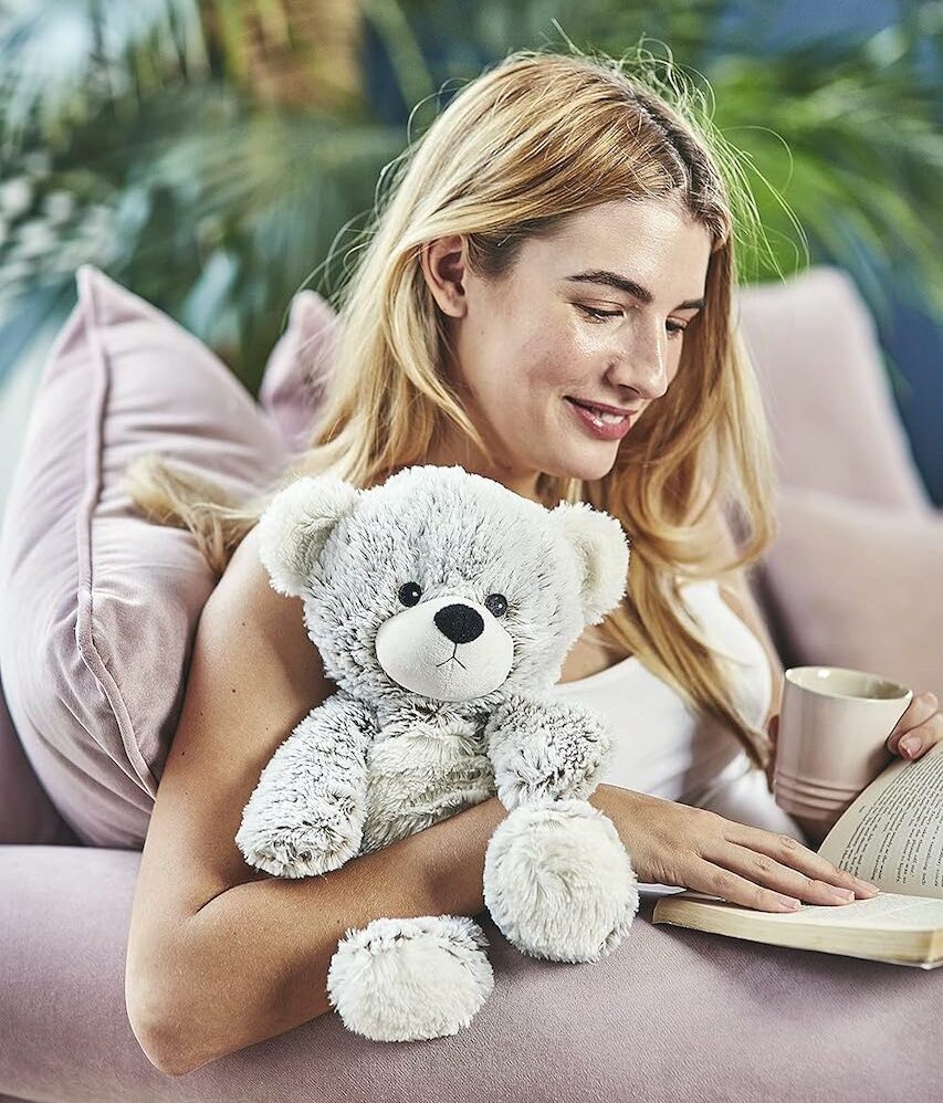 cozy gift ideas for homebodies warmies teddy bear e1697527611422