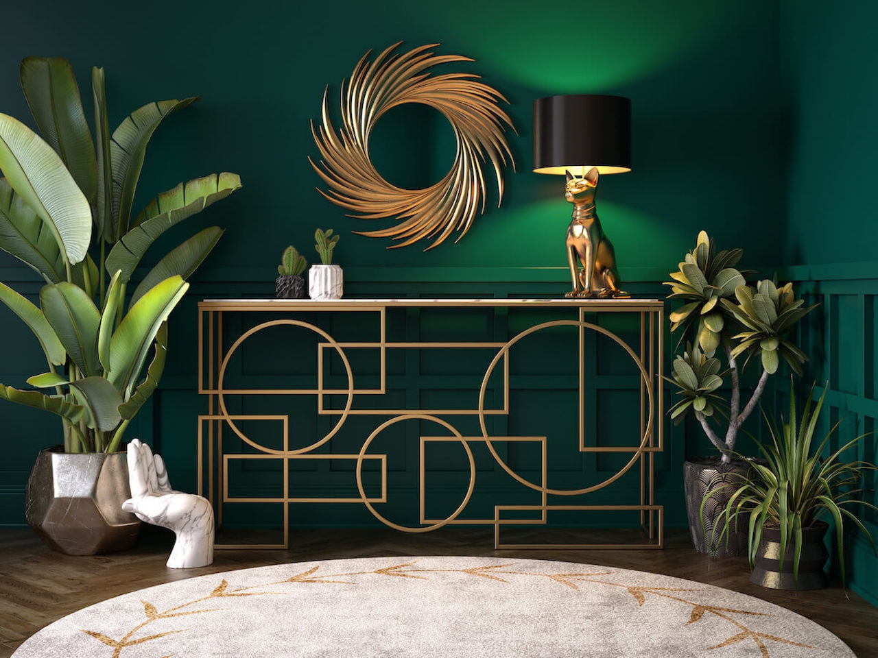 art deco bedroom ideas inspiration gold accents furniture