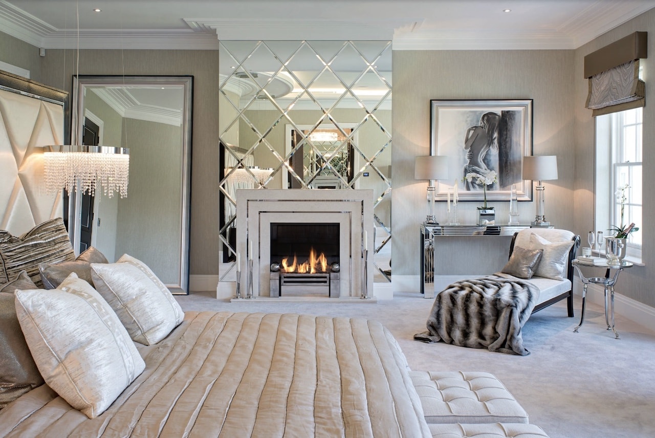 art deco bedroom ideas inspiration mirrored surfaces furniture