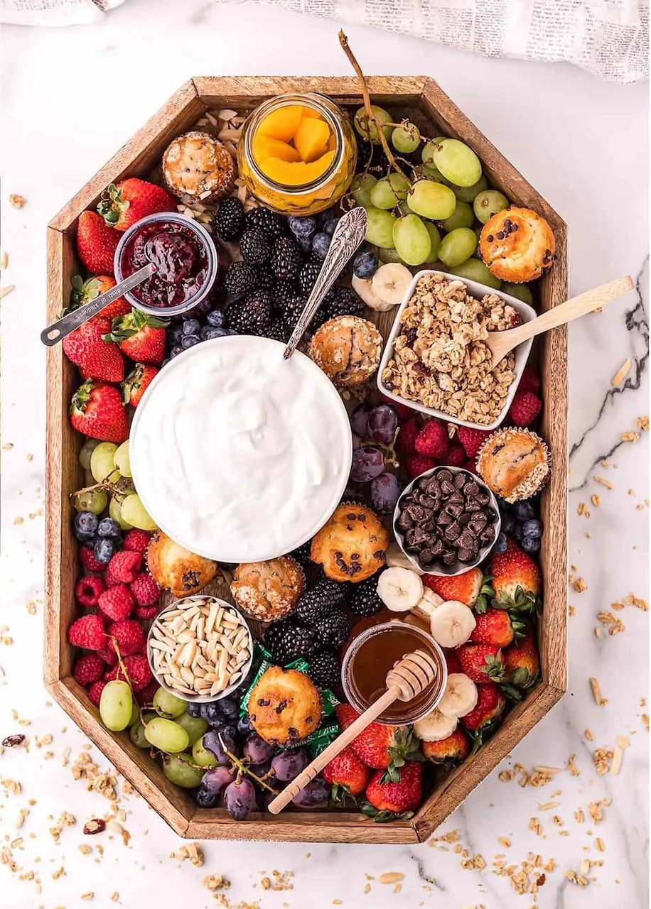 unique charcuterie boards ideas for the holidays fruit and yogurt parfait unique breakfast charcuterie board ideas