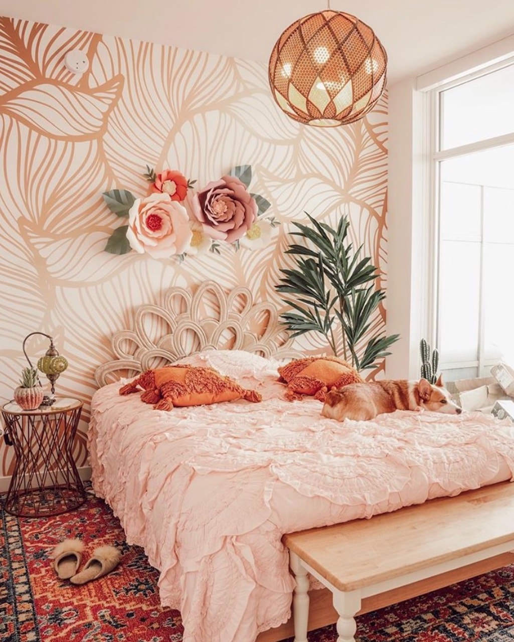 how to design with peach fuzz pantone color of the year 2024 neutral bedroom