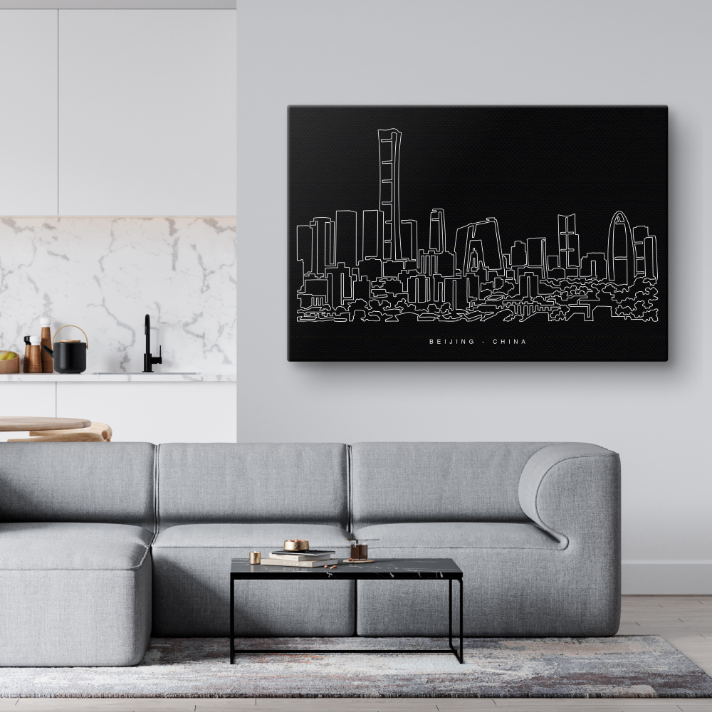 Beijing Canvas Art Print - Living Room - Dark
