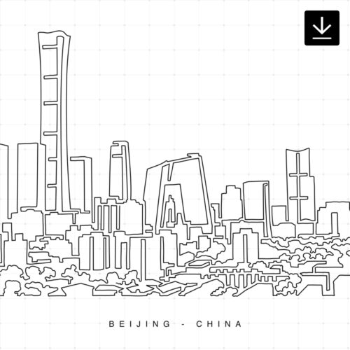Beijing Skyline SVG - Download
