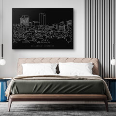 Lexington KY Canvas Art Print - Bed Room - Dark
