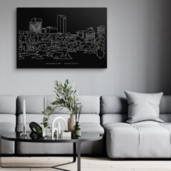 Lexington KY Canvas Art Print - Living Room - Dark