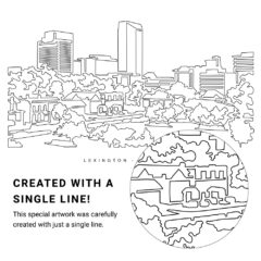 Lexington Skyline Vector Art - Single Line Art Detail