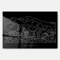 Salt Lake City Metal Print Wall Art - Main - Dark