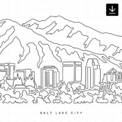 Salt Lake City Skyline SVG - Download