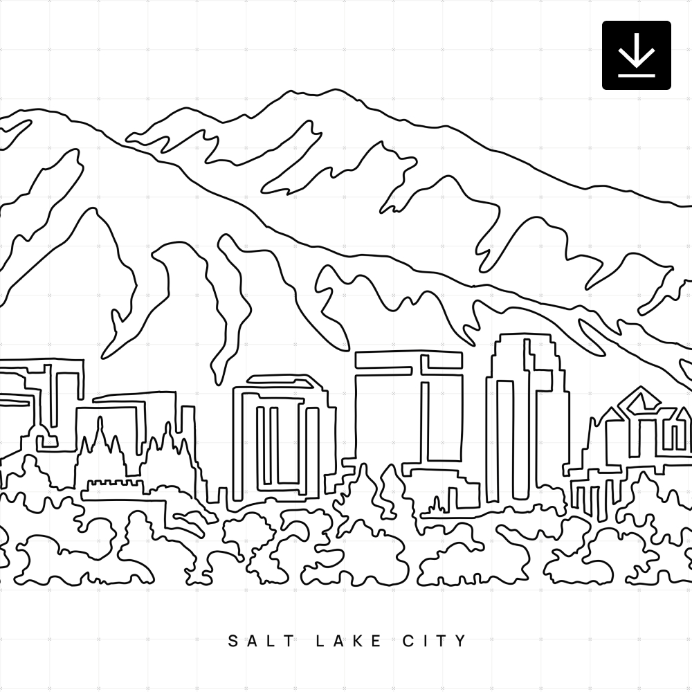 Salt Lake City Skyline SVG - Download