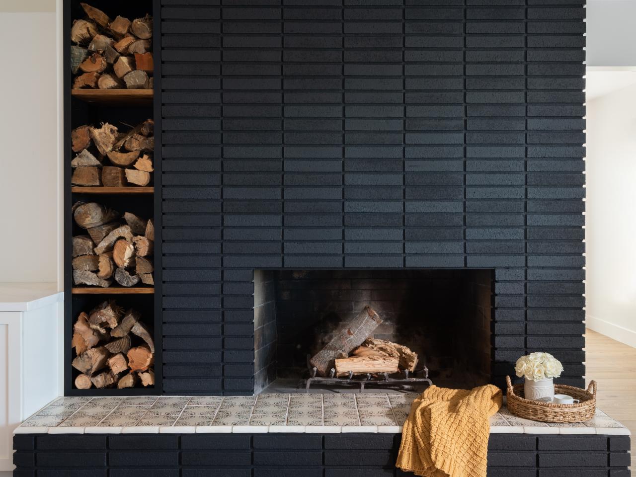 modern fireplace ideas for minimalist homes black brick