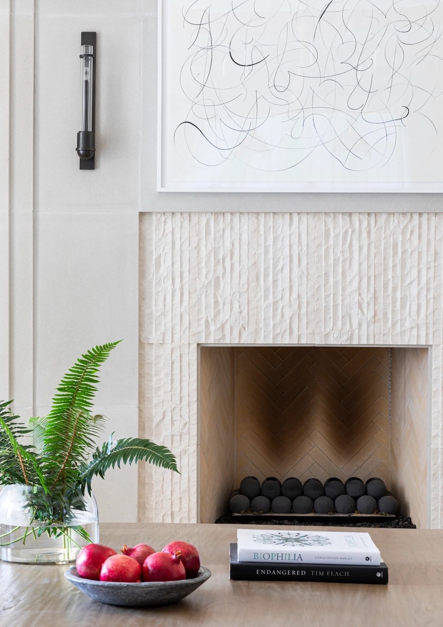 modern fireplace ideas for minimalist homes line art