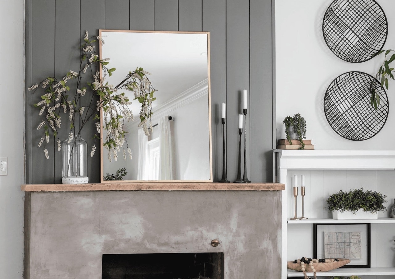 modern fireplace ideas for minimalist homes mirror mantel decor