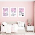Book Lover Art Print Book Worm Haven - Living Room - Pink
