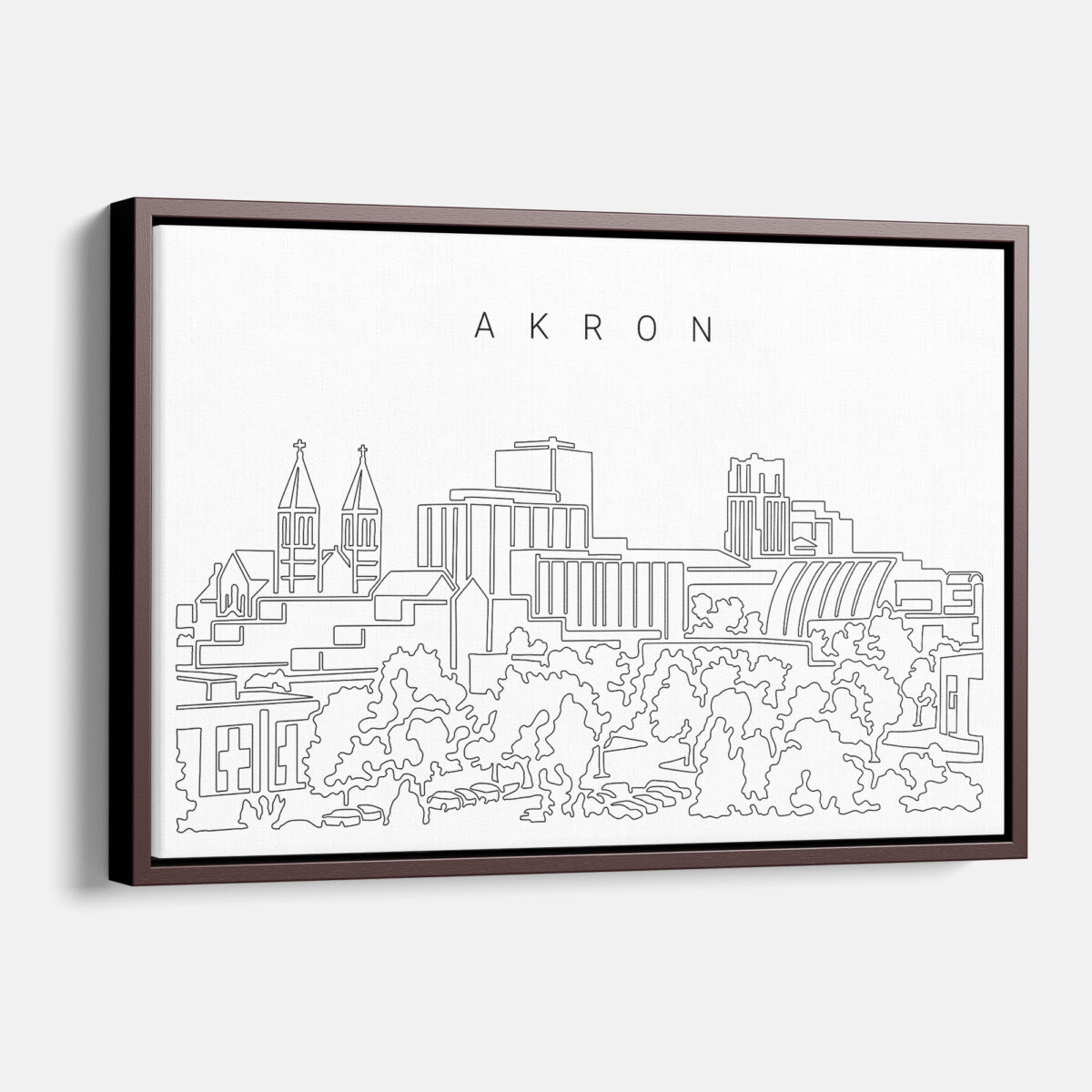 Framed Akron Canvas Print - Main - Light