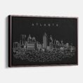 Framed Atlanta Canvas Print - Main - Dark