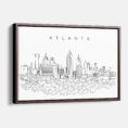 Framed Atlanta Canvas Print - Main - Light