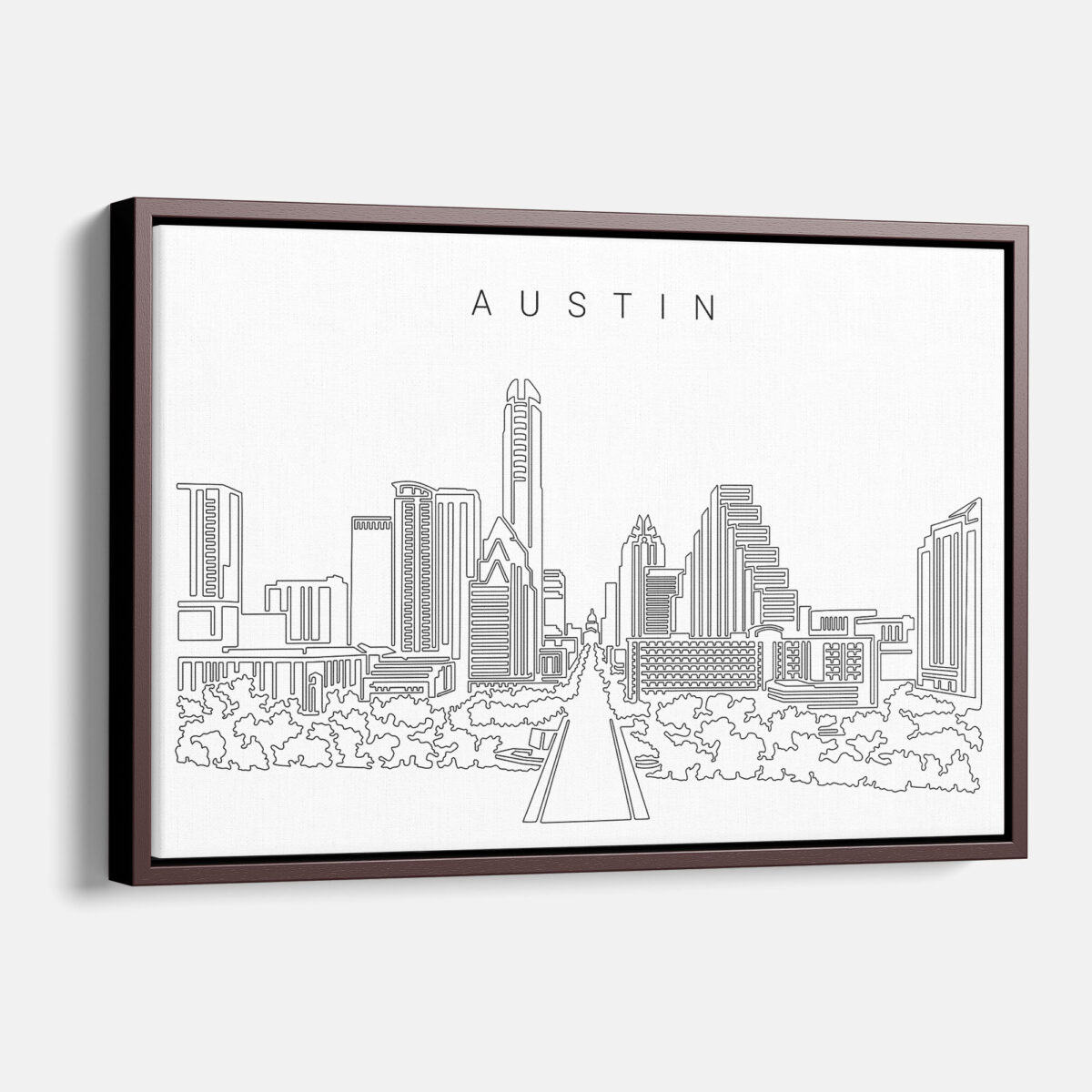 Framed Austin Canvas Print - Main - Light