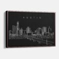 Framed Austin Texas Canvas Print - Main - Dark
