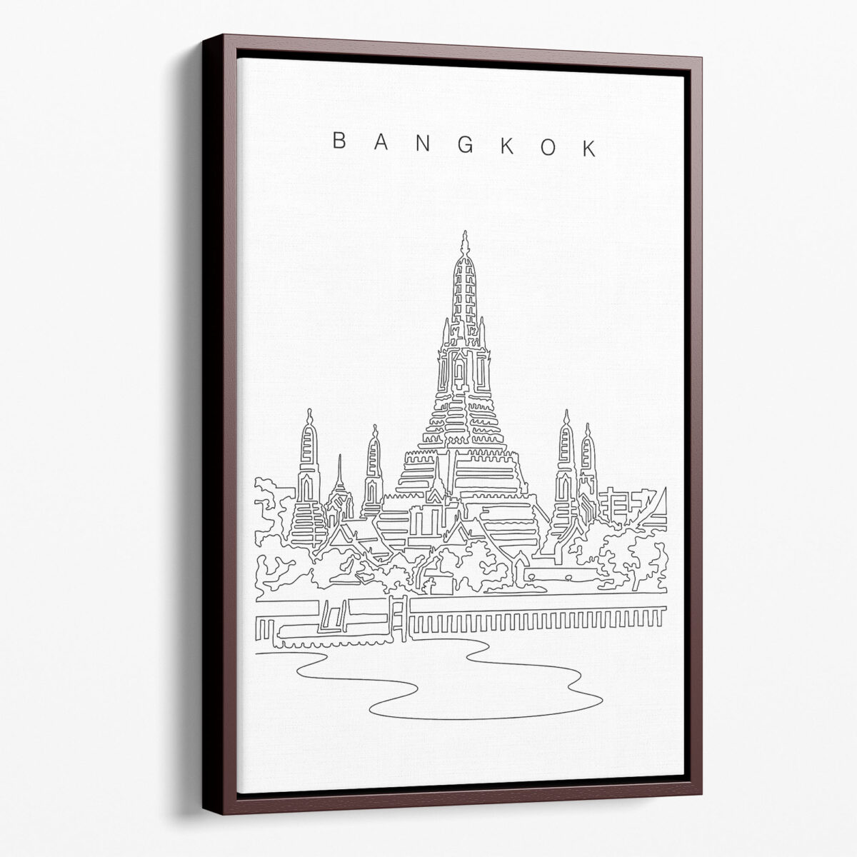Bangkok Wat Arun Temple Canvas Art Print - Portrait