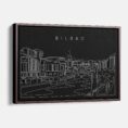Framed Bilbao Canvas Print - Main - Dark