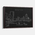 Framed Boston Esplanade Canvas Print - Main - Dark