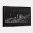 Framed Cleveland Canvas Print - Main - Dark
