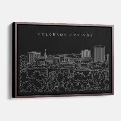 Framed Colorado Springs Canvas Print - Main - Dark