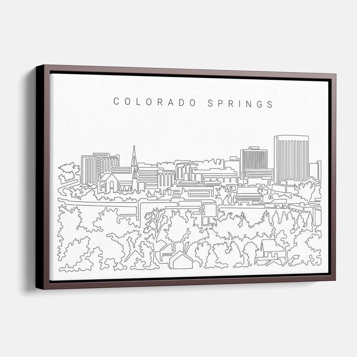 Framed Colorado Springs Canvas Print - Main - Light