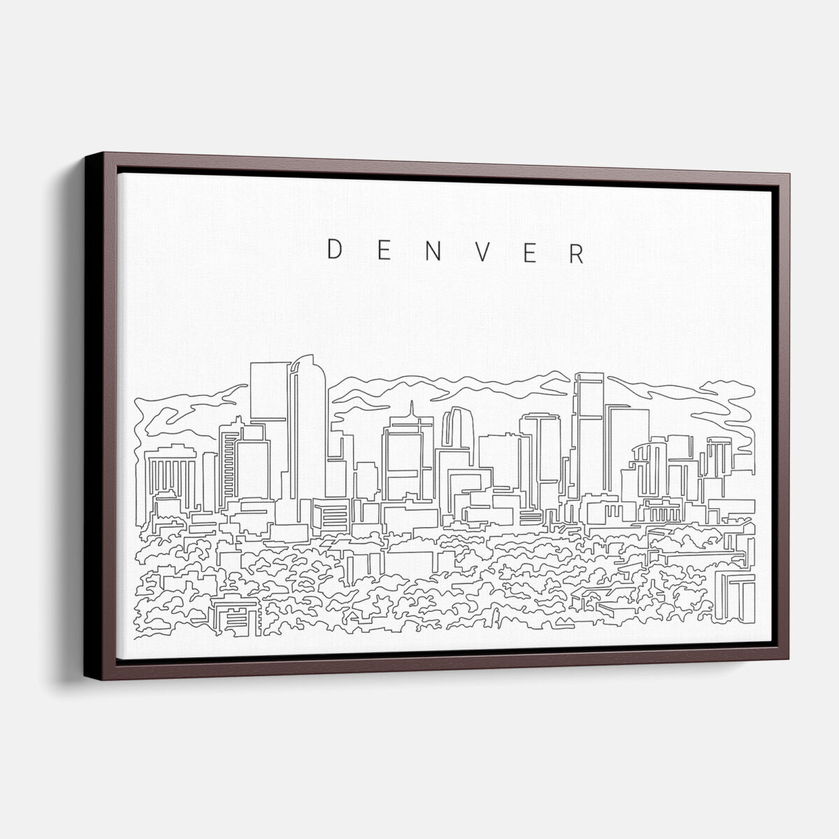 Framed Denver Canvas Print - Main - Light