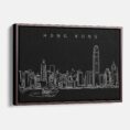 Framed Hong Kong Canvas Print - Main - Dark