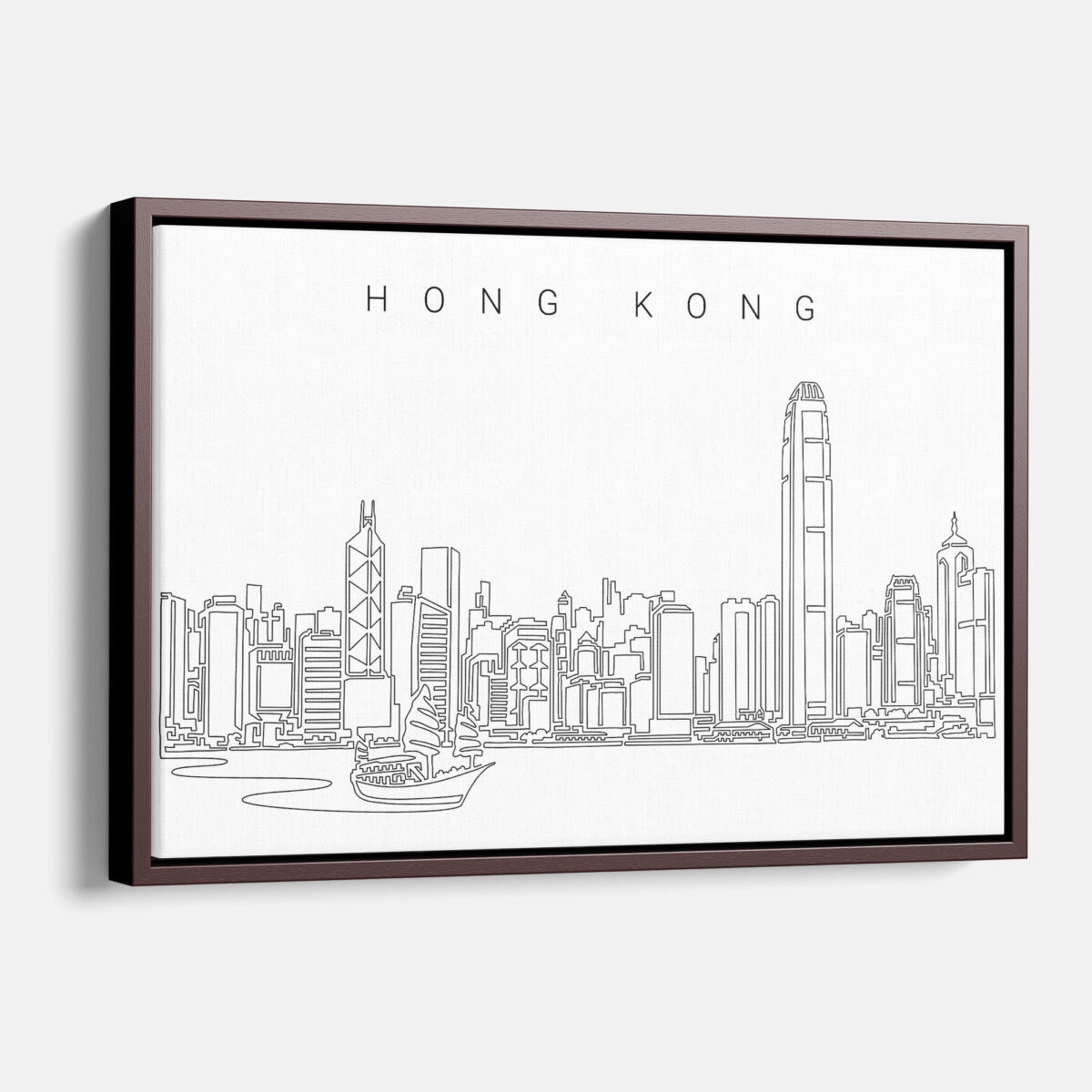 Framed Hong Kong Canvas Print - Main - Light