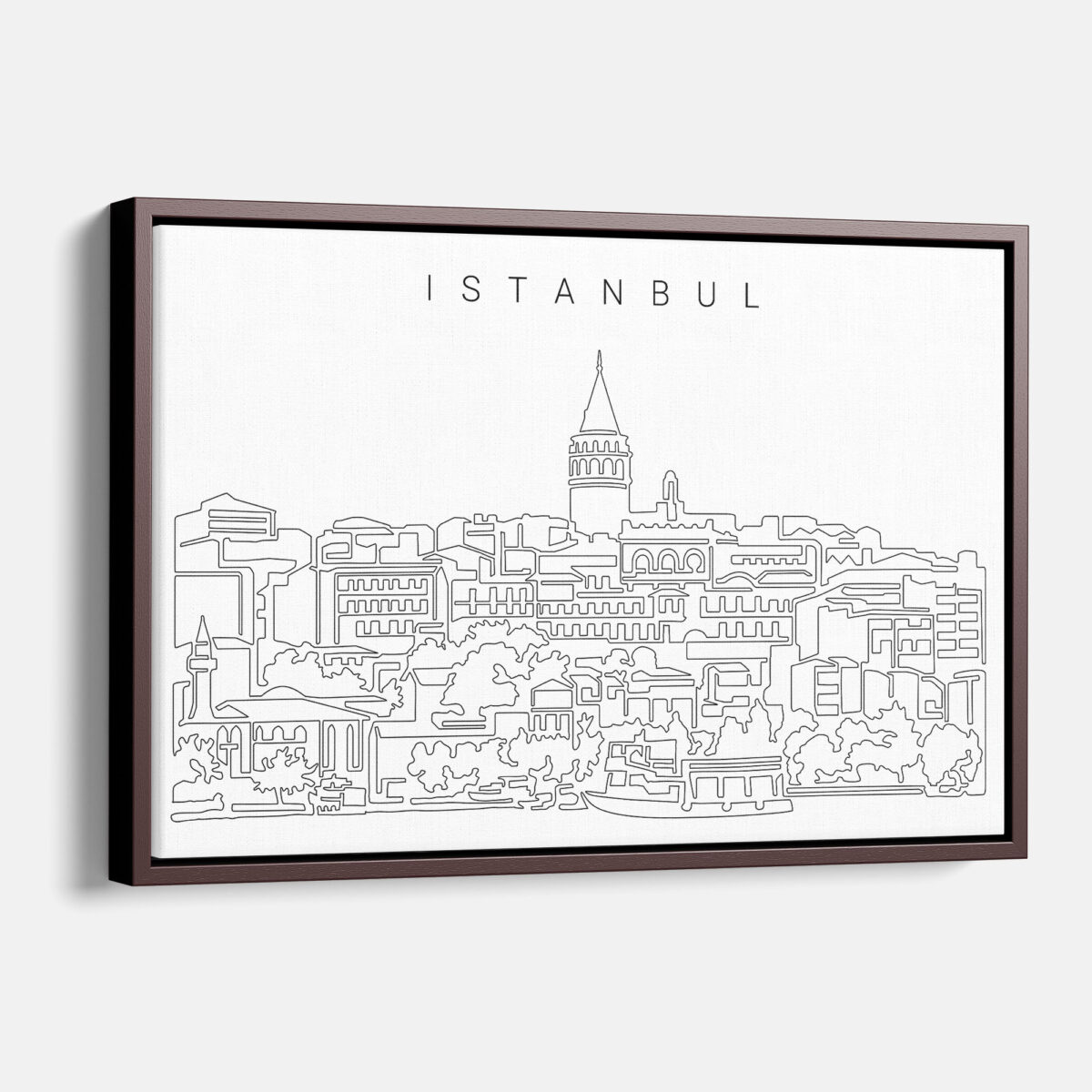 Framed Istanbul Canvas Print - Main - Light