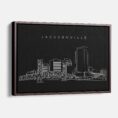 Framed Jacksonville Canvas Print - Main - Dark