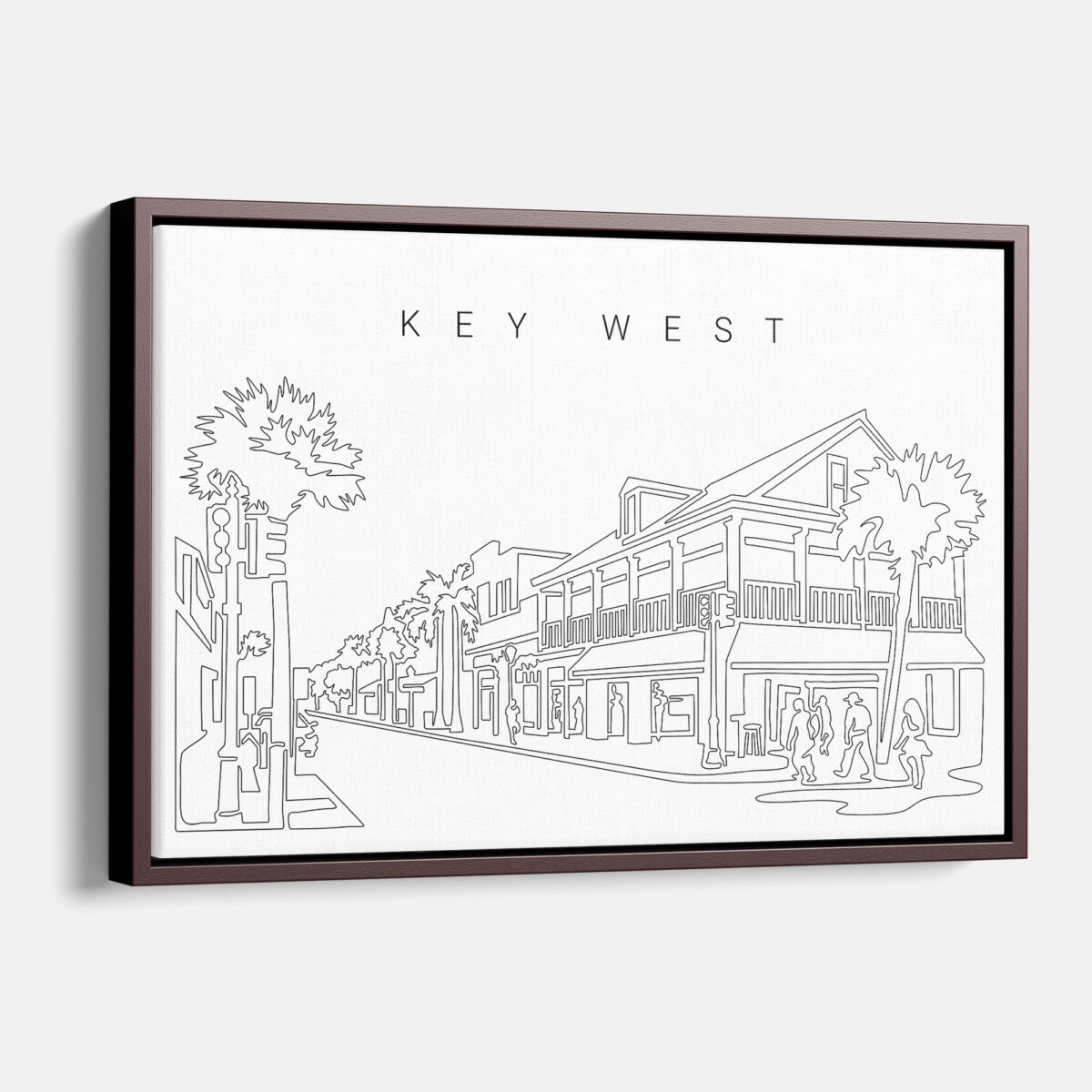 Framed Key West Canvas Print - Main - Light