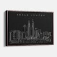Framed Kuala Lumpur Canvas Print - Main - Dark