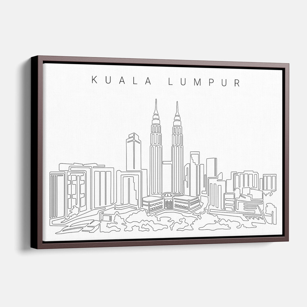 Framed Kuala Lumpur Canvas Print - Main - Light
