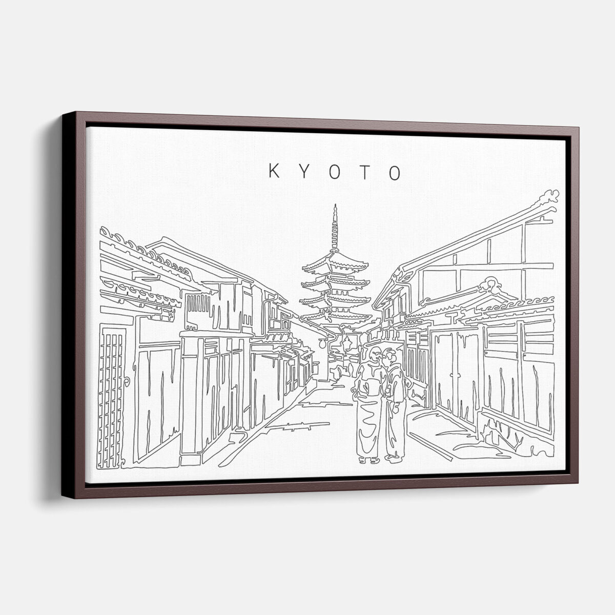 Framed Kyoto Canvas Print - Main - Light