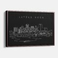 Framed Little Rock Canvas Print - Main - Dark