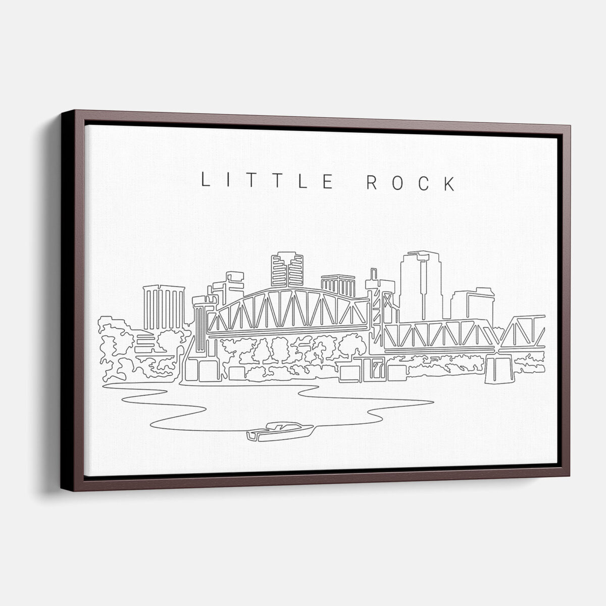Framed Little Rock Canvas Print - Main - Light