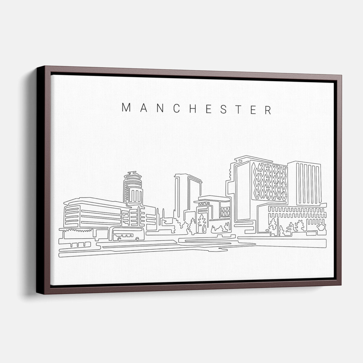 Framed Manchester Canvas Print - Main - Light