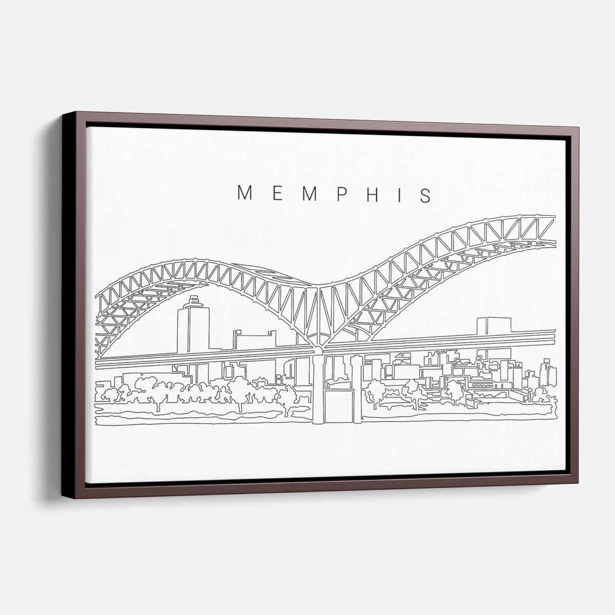 Framed Memphis Canvas Print - Main - Light