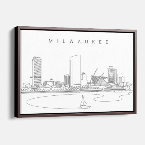 Framed Milwaukee Canvas Print - Main - Light
