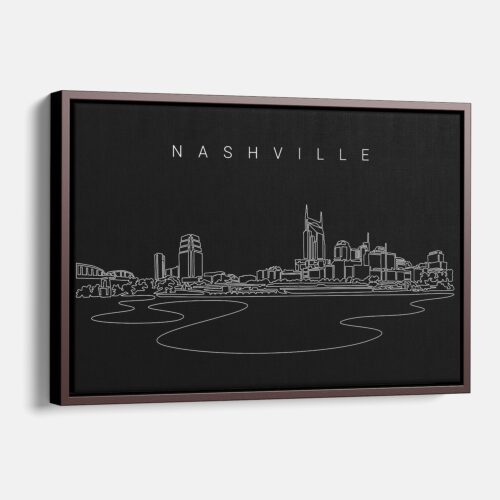 Framed Nashville Canvas Print - Main - Dark