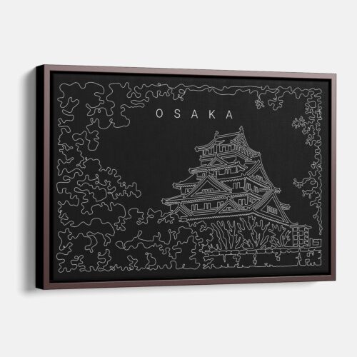 Framed Osaka Canvas Print Main Dark