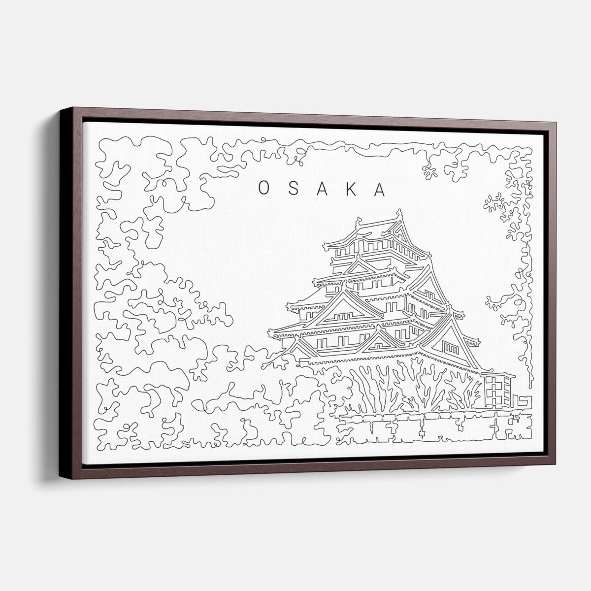 Framed Osaka Canvas Print - Main - Light