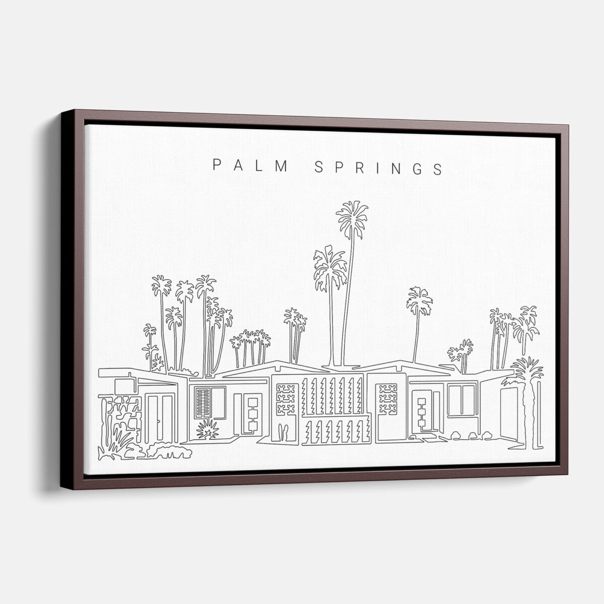 Framed Palm Springs Canvas Print - Main - Light